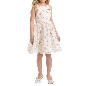 Bella Badgley Mischka Big Girls Clip Dot Floral Dress